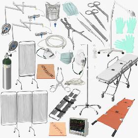 3D Surgery Tools and Equipment Collection